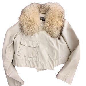 BCBGMaxAzria LEA Leather Jacket L